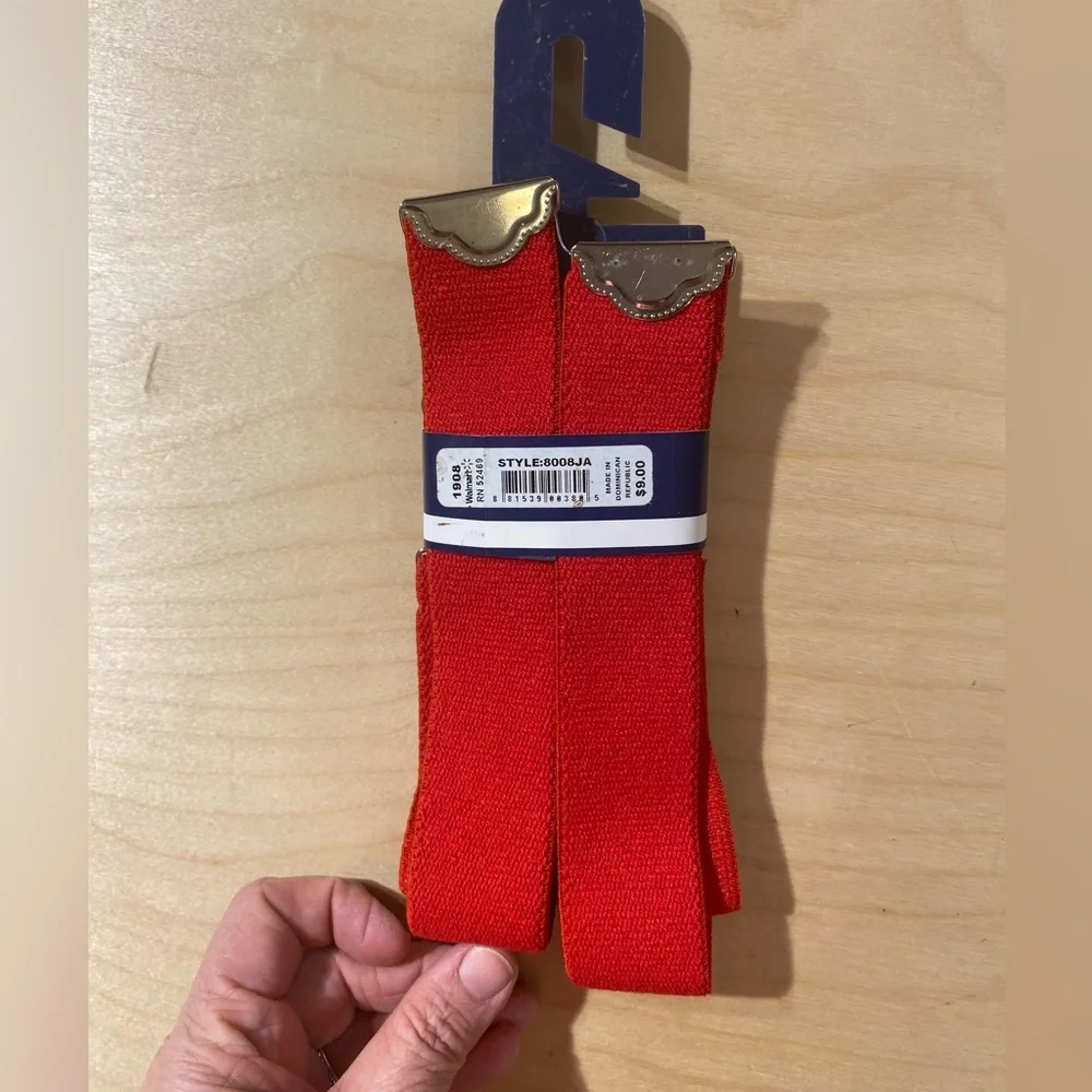 George Men's Red Suspenders (PW)